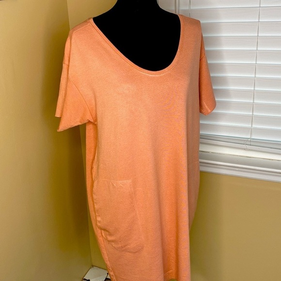 ZARA Pink/Peach Midi Shirt Dress - Picture 3 of 15